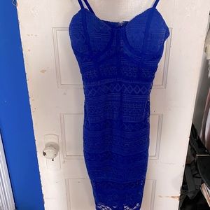 Blue mini dress